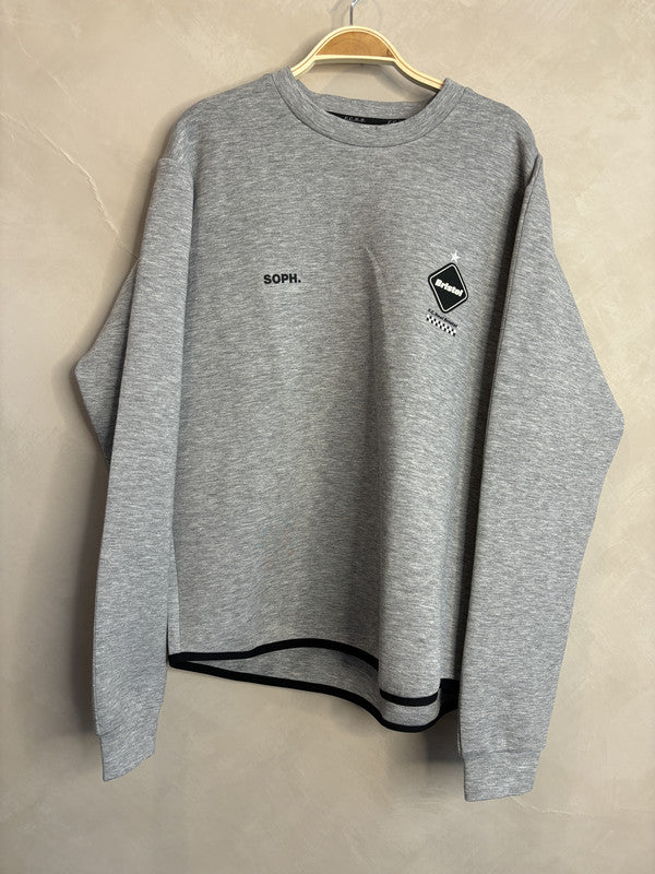 F.C.REAL BRISTOL x Soph. heather grey spacer sweatshirt