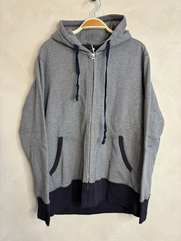 comme des garcon homme grey x navy zipper jacket