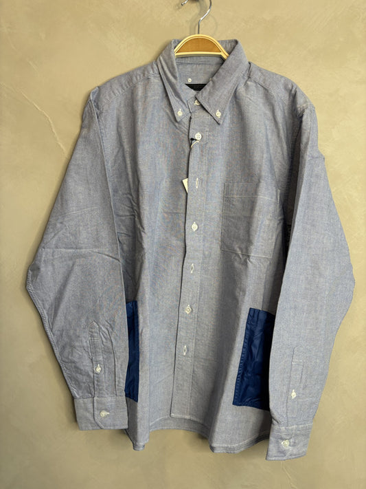 sophnet blue oxford side pocket shirt