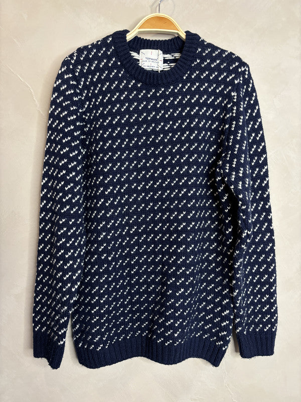 TOP MAN navy knit top