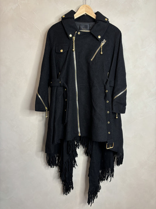 UNDERCOVER Wool Fringe Riders Coat