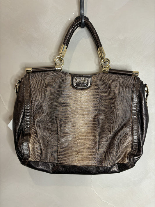 coach brown vintage chain bag