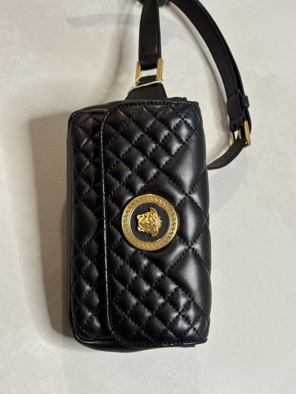 versace quilted medusa bum bag