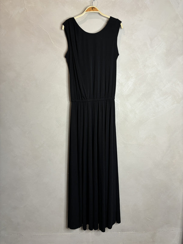 initial black maxi dress