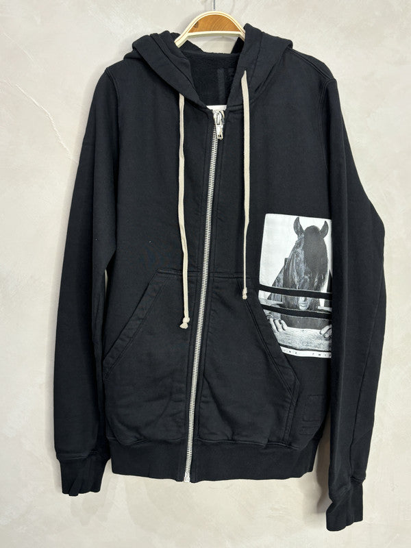 DRKSHDW Black horse patch zip jacket