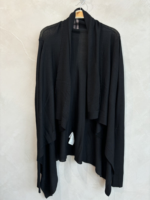 RICK OWENS black merino wool cardigan