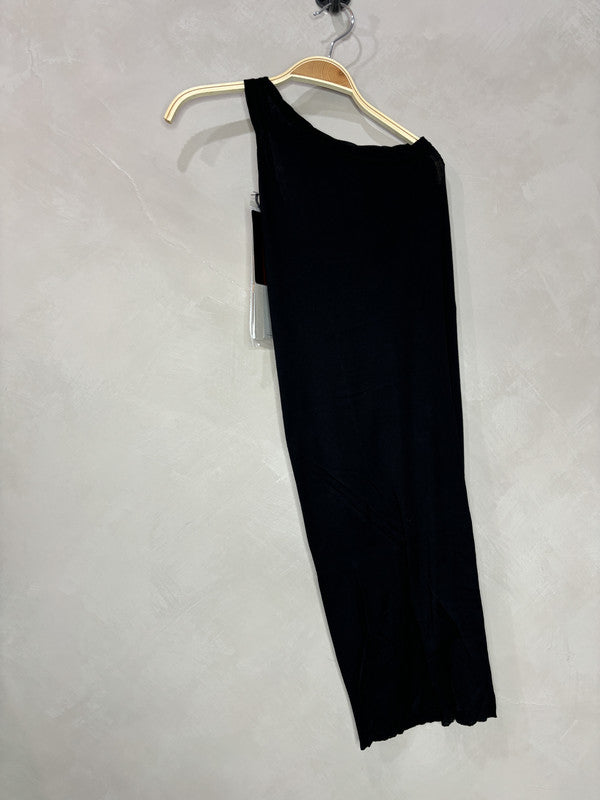 RICK OWENS Black single shoulder top