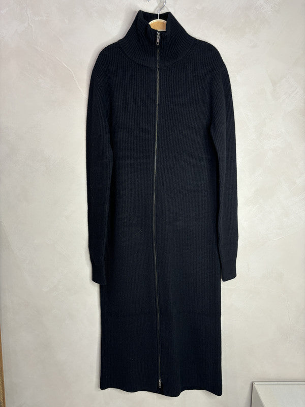 Ann Demeulemeester Black fleece wool long cardigan