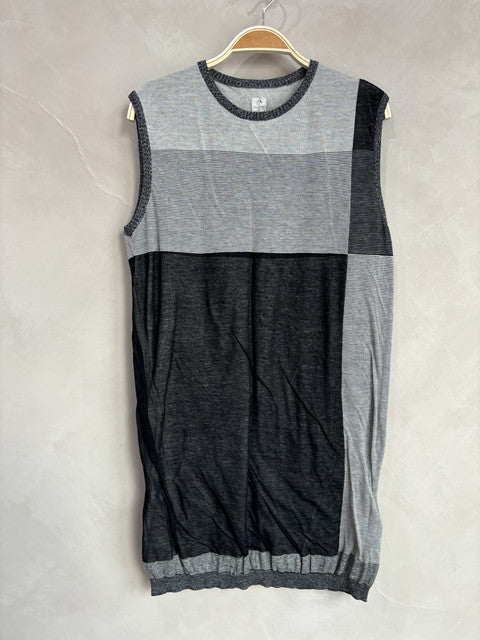 RICK OWENS grey knit sleeveless top