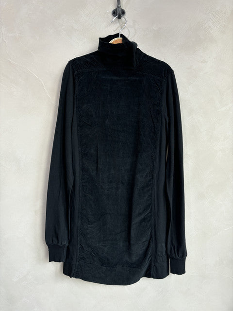 DRKSHDW black corduroy huigh neck top