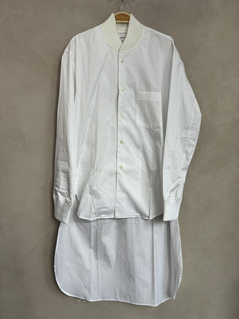 CDG SHIRT white rib collar shirt jacket