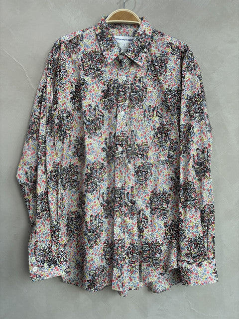 CDG SHIRT floral print graphic shirt