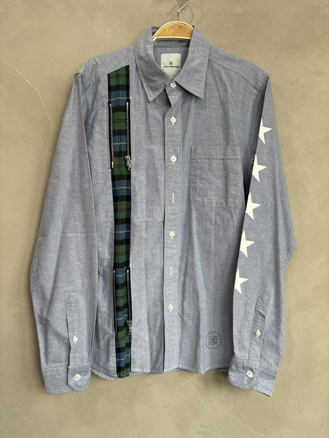 uniform experiment blue zipper shirt