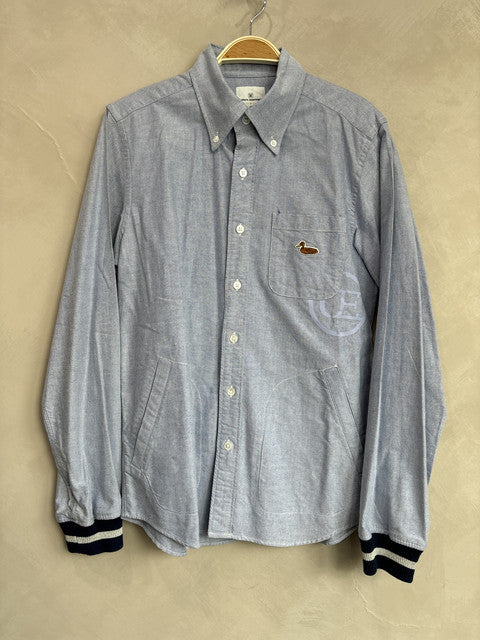 uniform experiment blue rib cuff shirt