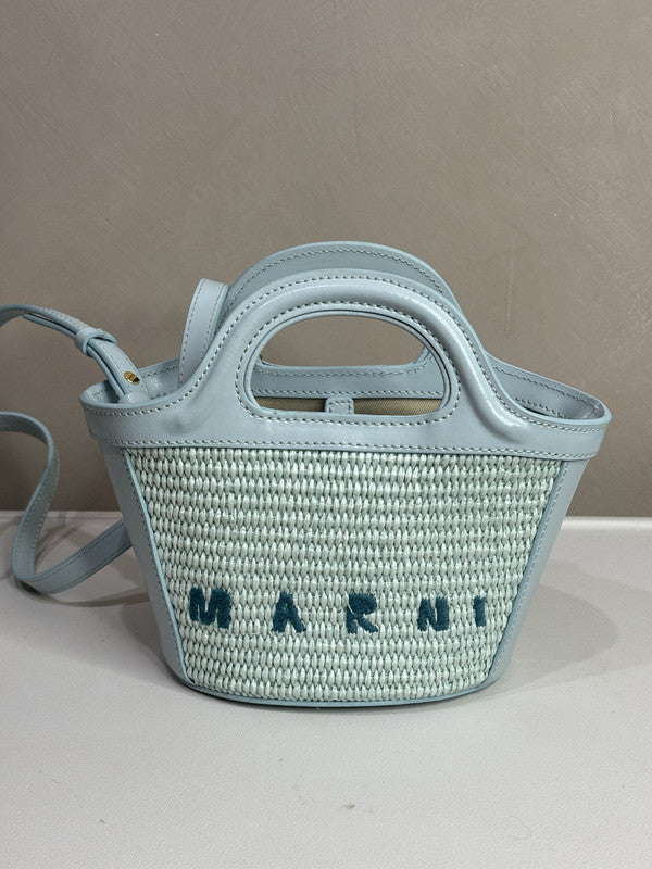 MARNI Blue Micro Tropicalia Tote Bag