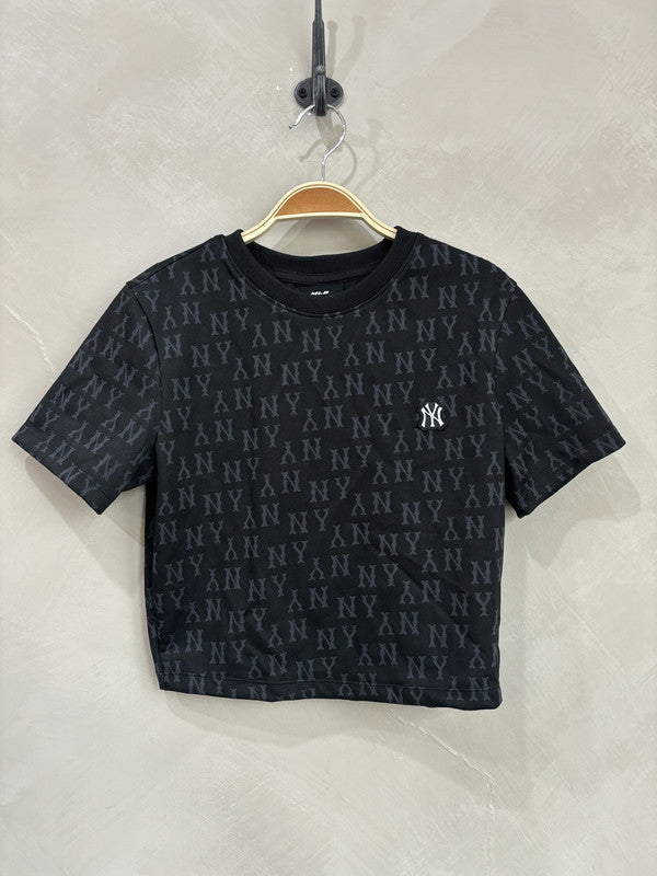 MLB black monogram top