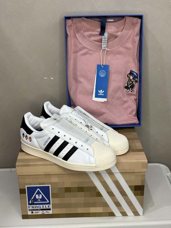 ADIDAS ORIGINAL x MONKEY KINGDOM Gift Box Set: GFX T-shirt + Superstar sneakers