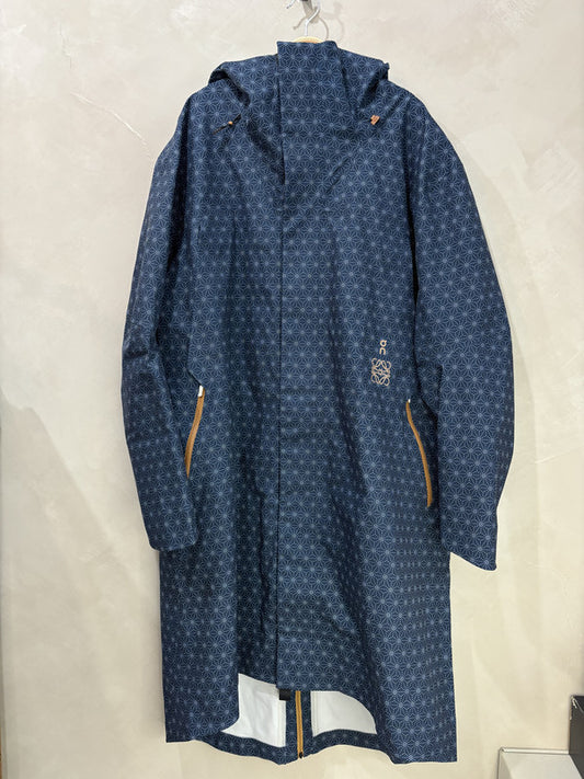 loewe x ON navy origami pattern windbreaker jacket