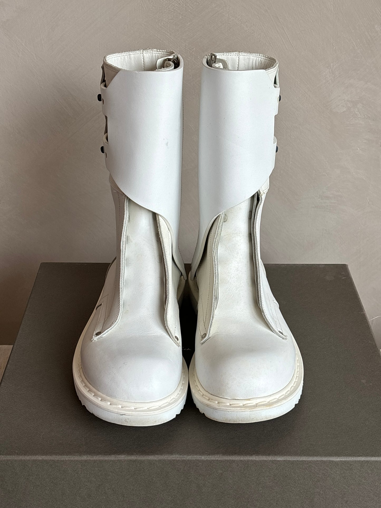 RICK OWENS Mountain Runway Military Combat Leather Boots