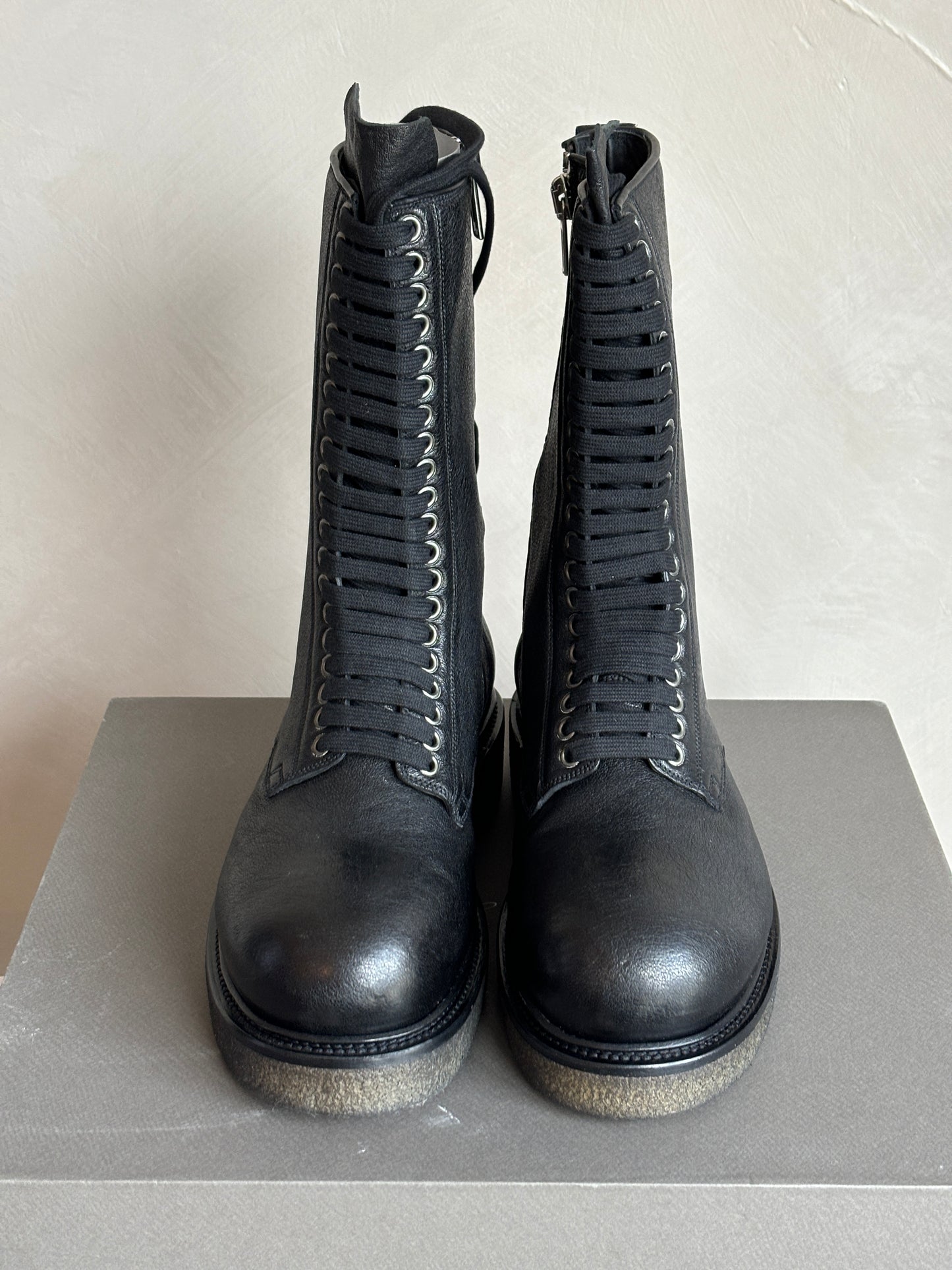 RICK OWENS Lace Up Army Boots