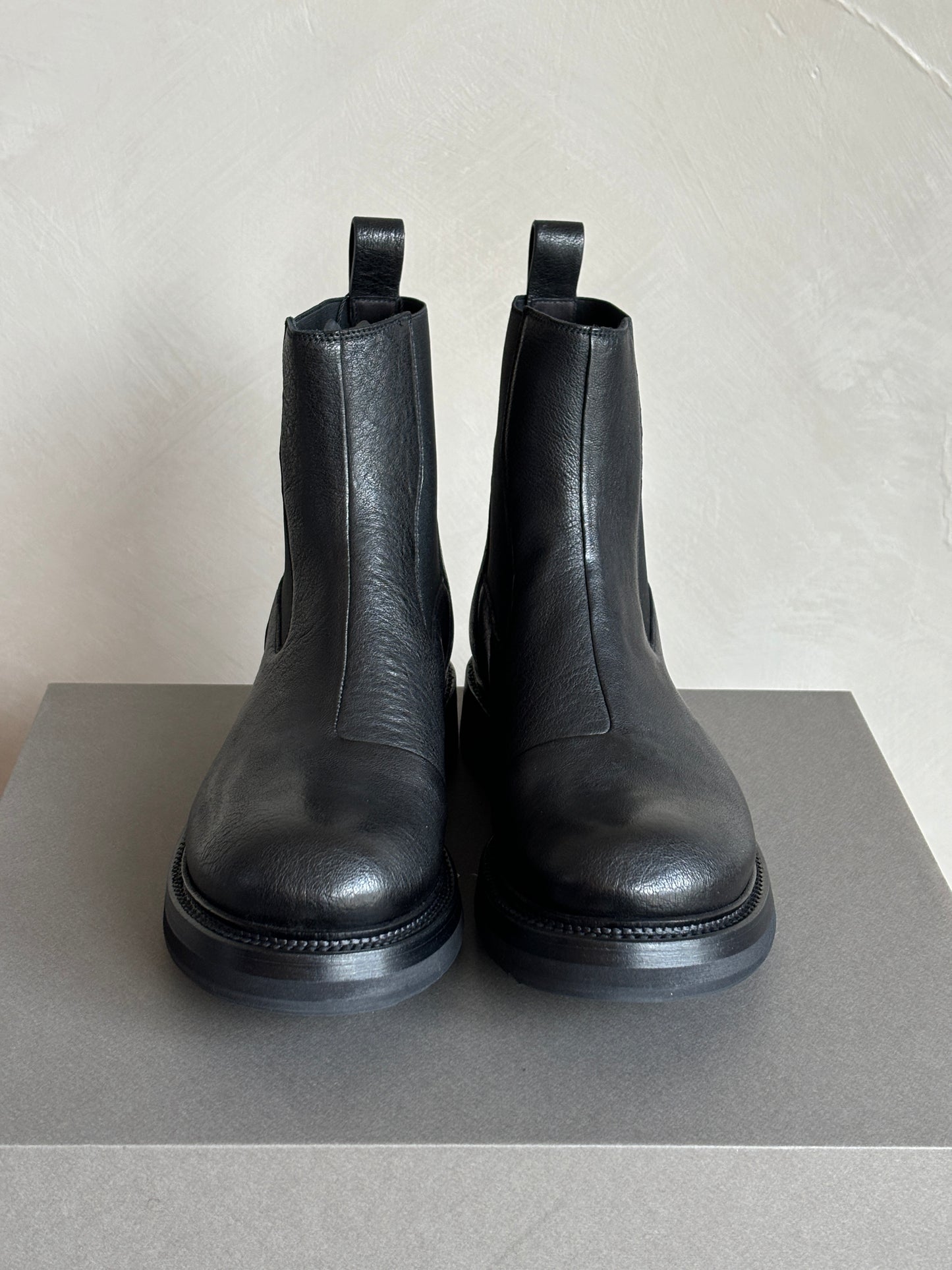 RICK OWENS Black Creeper Chelsea Boots