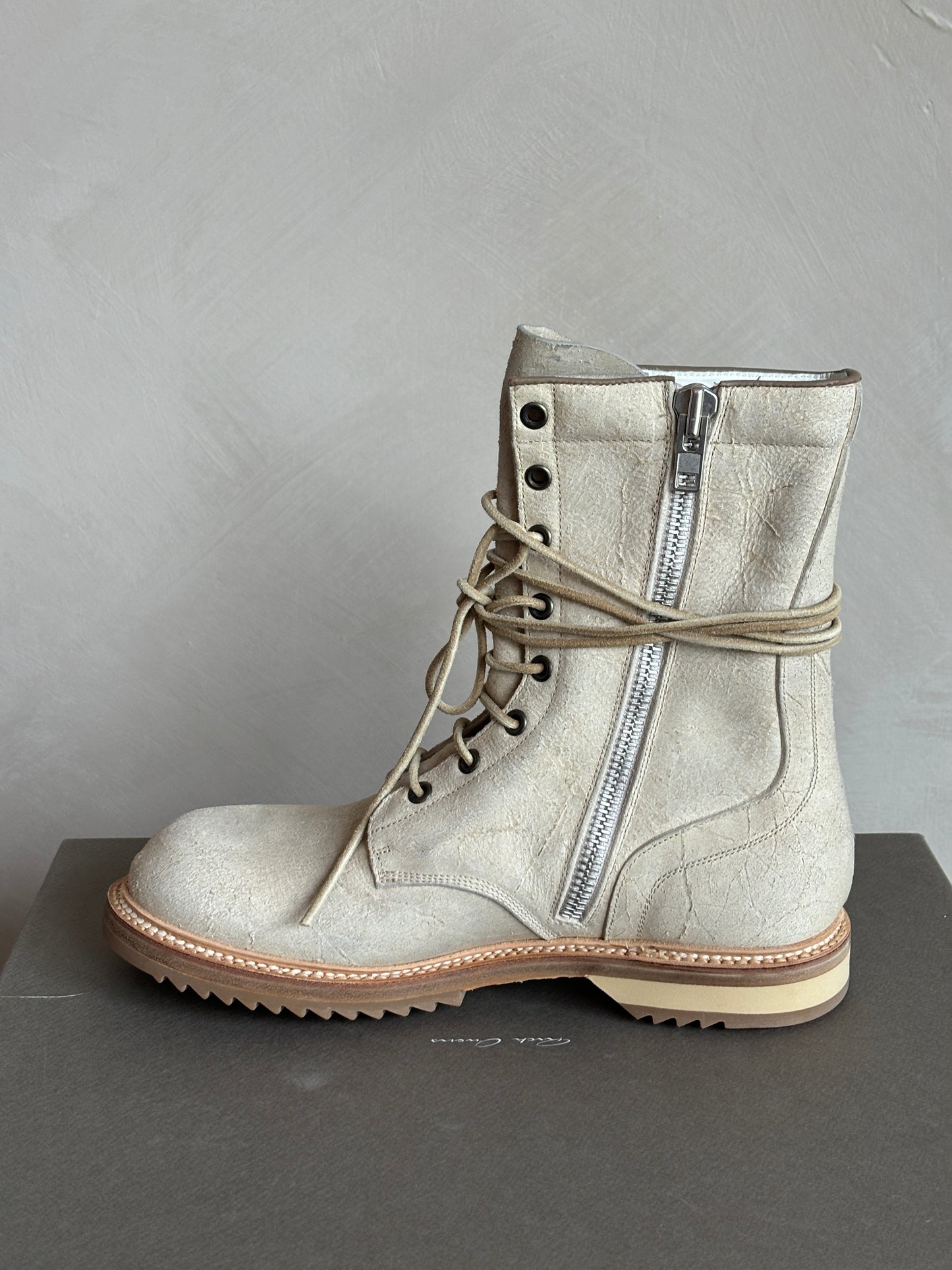 RICK OWENS Lace Up Boots