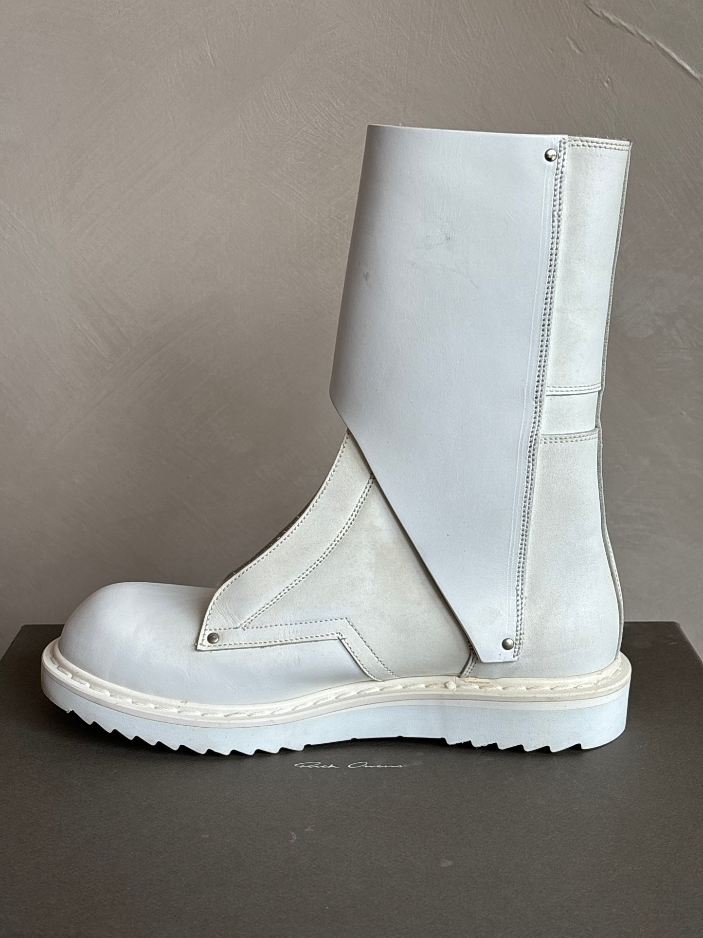 RICK OWENS Mountain Runway Military Combat Leather Boots