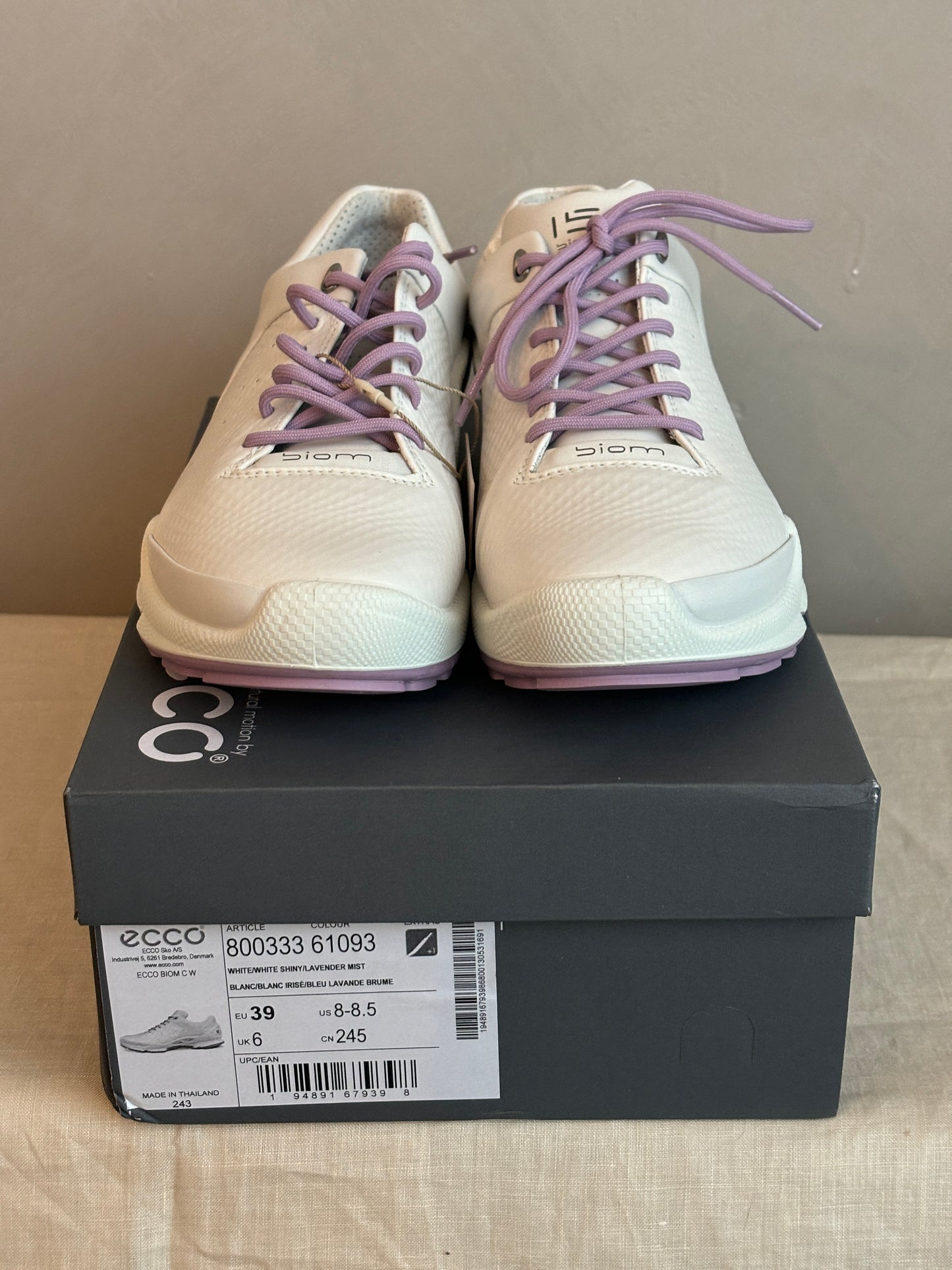 ECCO White x Lavender Sneakers