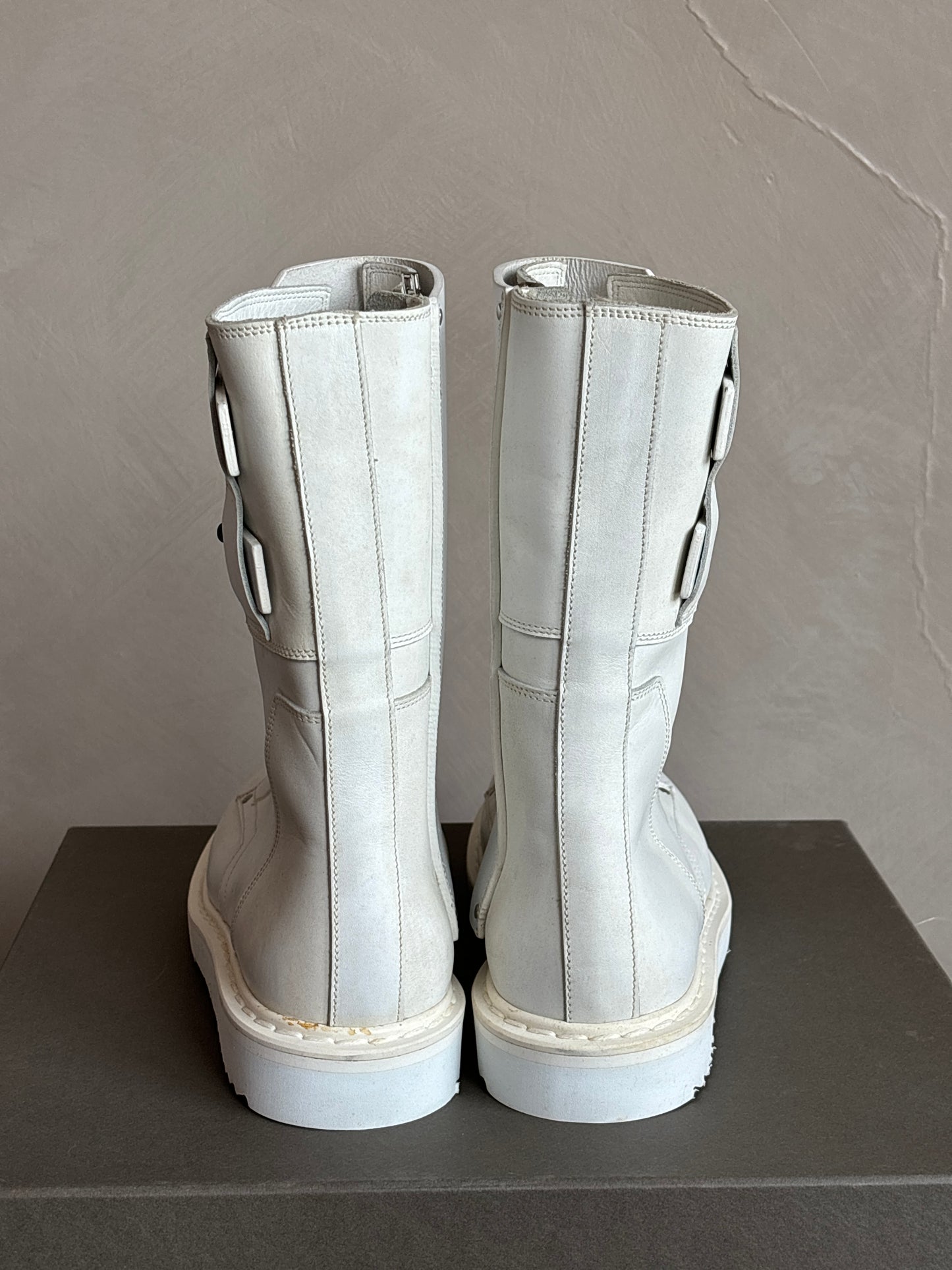 RICK OWENS Mountain Runway Military Combat Leather Boots