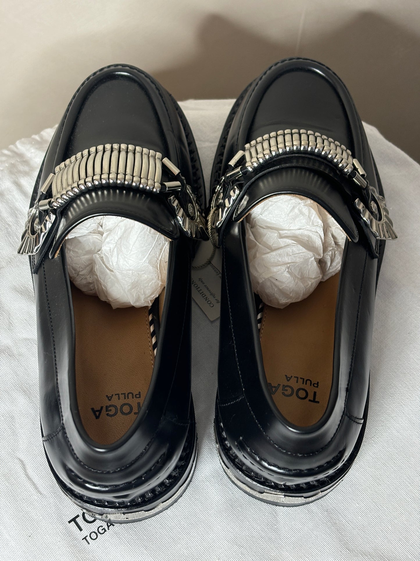 toga black loafers