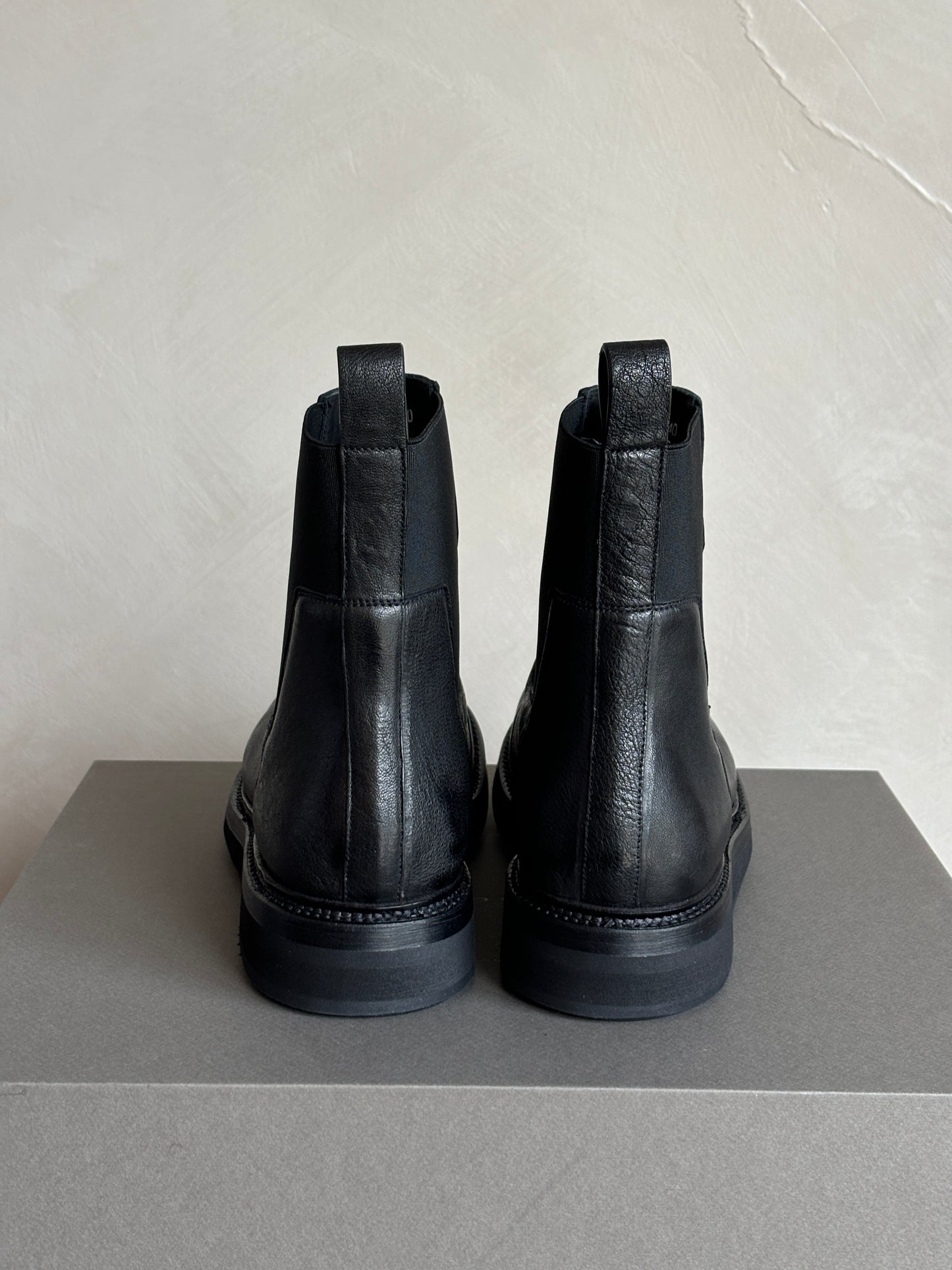 RICK OWENS Black Creeper Chelsea Boots