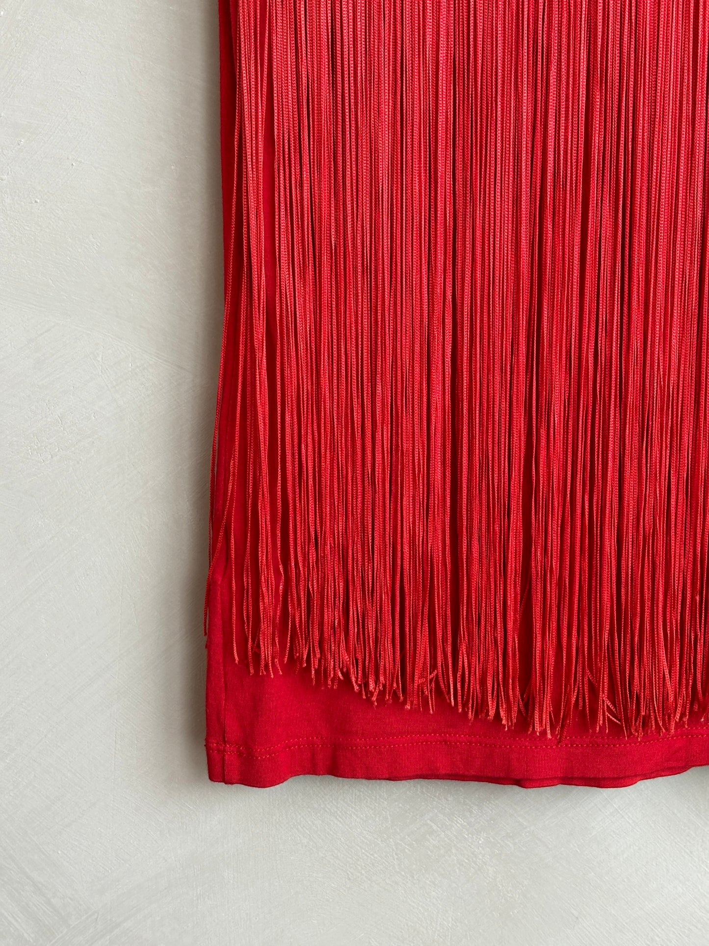 moschino red tassel top