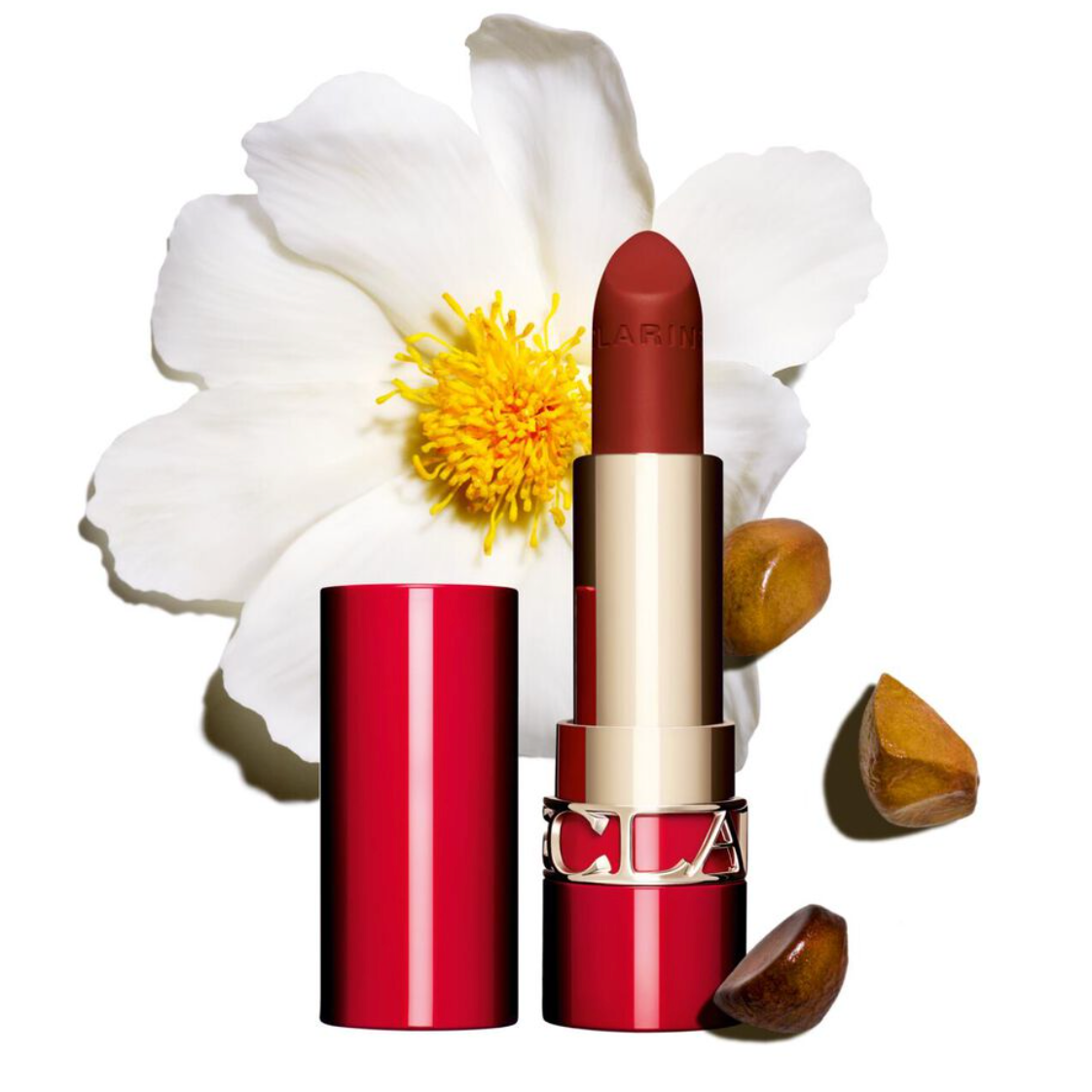 clarins Joli Rouge Velvet Lipstick — 771V Dahlia Red